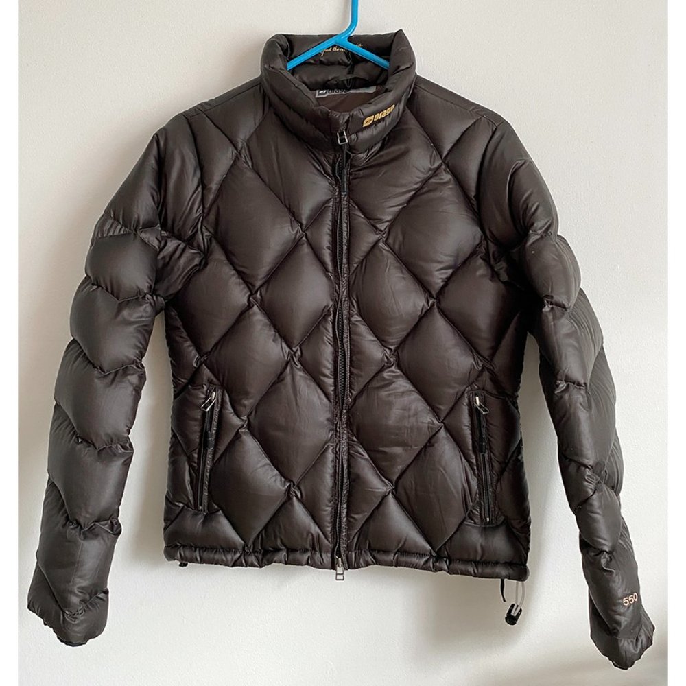 Orage Women's Goose Down Snow Ski Puffer Coat Jacket, Small, 550 fill, Brown